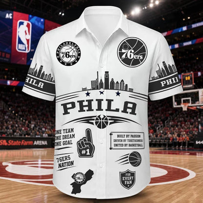 [HOT DEAL] NEW CUSTOMIZED NBA26 P76 PHILADELPHIA 76ERS UNISEX HAWAIIAN SHIRT