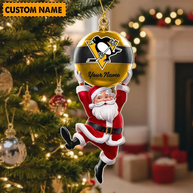 [SUPER SALE] NEW CUSTOMIZED NHL26 PBP PITTSBURGH PENGUINS CHRISTMAS ACRYLIC ORNAMENT