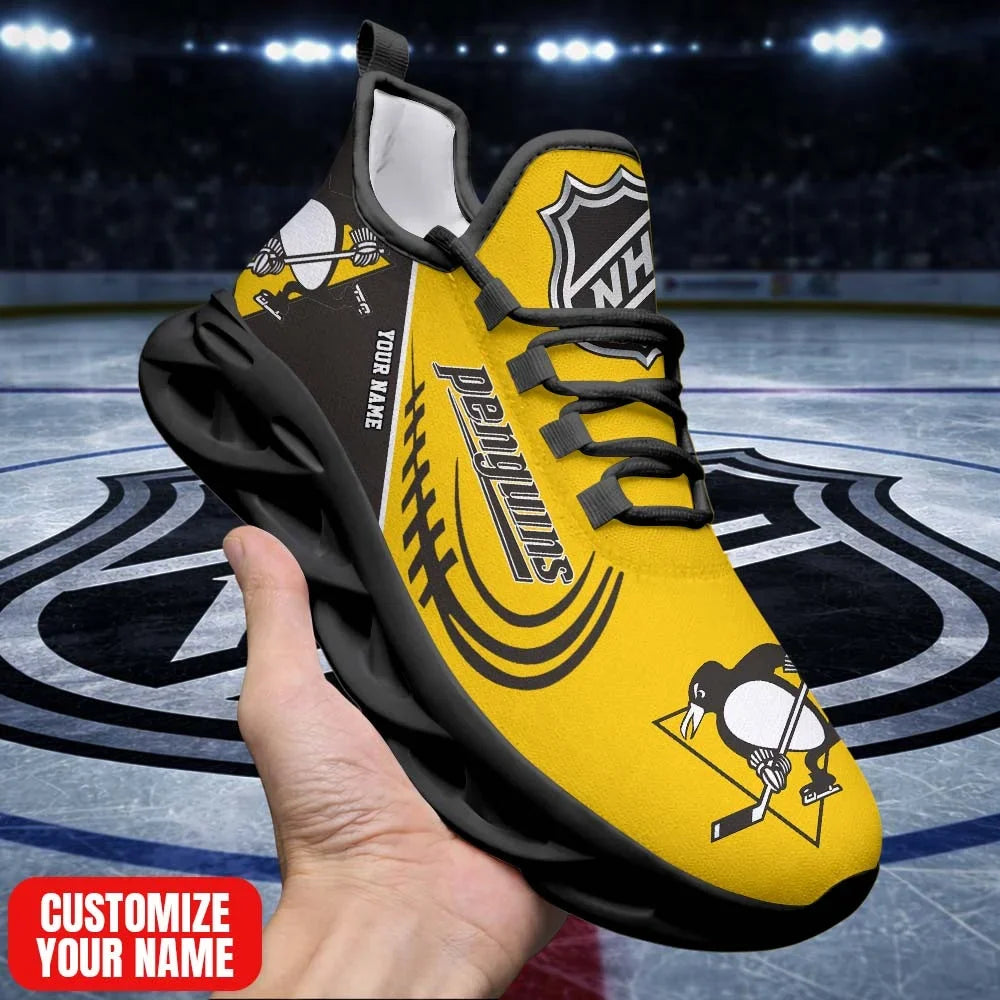 [SUPER SALE] NEW CUSTOMIZED NHL26 PBP PB PENGUINS PREMIUM CLUNKY SNEAKERS