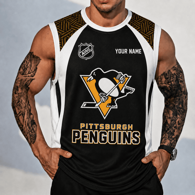 [SUPER SALE] NEW CUSTOMIZED NHL26 PBP PITTSBURGH PENGUINS TANK TOP & GYM SHIRT