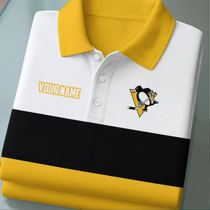 [SUPER SALE] NEW CUSTOMIZED NHL26 PBP PITTSBURGH PENGUINS POLO SHIRT