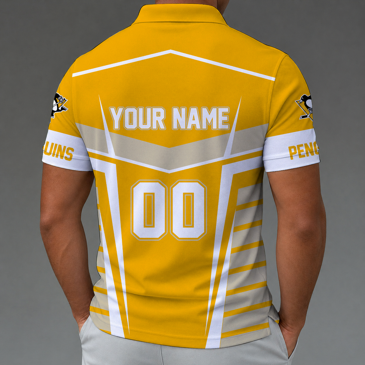 [SUPER SALE] NEW CUSTOMIZED NHL26 PBP PITTSBURGH PENGUINS POLO SHIRT