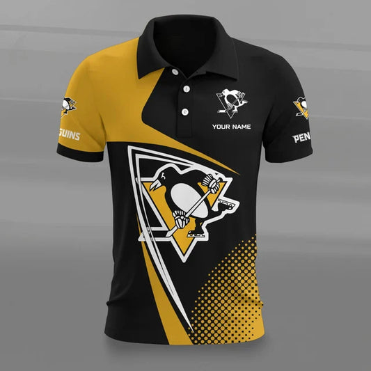 [SUPER SALE] NEW CUSTOMIZED NHL26 PBP PITTSBURGH PENGUINS POLO SHIRT