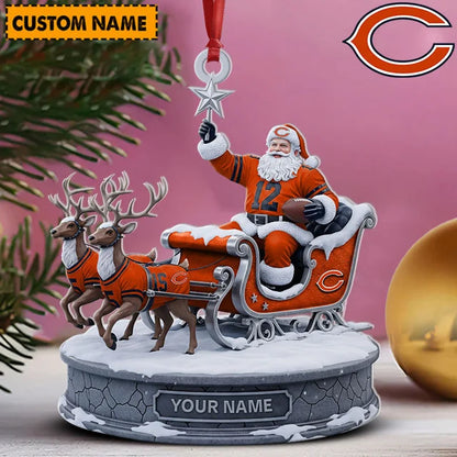 [SPECIAL OFFER] NEW CUSTOMIZED NFL26 CCB CHICAGO BEARS CHRISTMAS ACRYLIC ORNAMENT