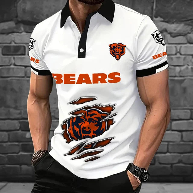 [SPECIAL OFFER] NEW CUSTOMIZED NFL26 CCB CHICAGO BEARS POLO SHIRT