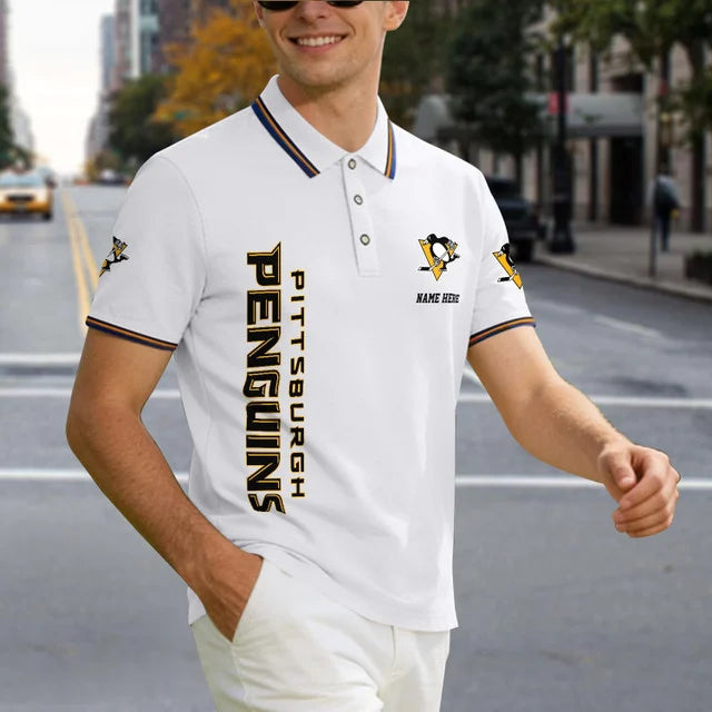 [SUPER SALE] NEW CUSTOMIZED NHL26 PBP PITTSBURGH PENGUINS POLO SHIRT