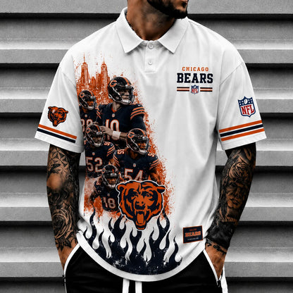 [SPECIAL OFFER] NEW CUSTOMIZED NFL26 CCB CHICAGO BEARS POLO SHIRT