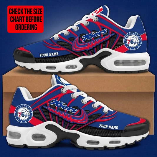 [HOT DEAL]NEW CUSTOMIZED NBA26 P76 PHILADELPHIA 76ERS AIR MAX PLUS SNEAKERS
