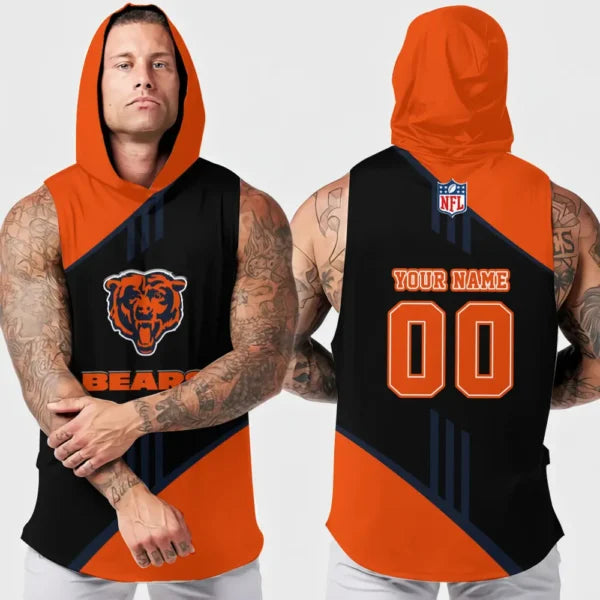 [SPECIAL OFFER] NEW CUSTOMIZED NFL26 CCB CHICAGO BEARS HOODED TANK TOP