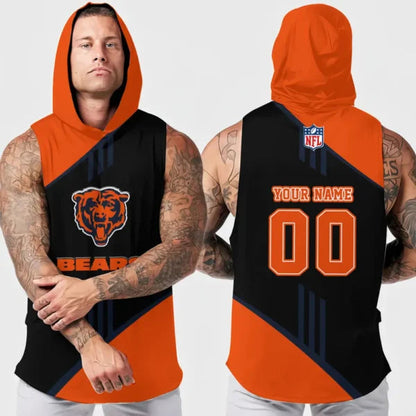 [SPECIAL OFFER] NEW CUSTOMIZED NFL26 CCB CHICAGO BEARS HOODED TANK TOP