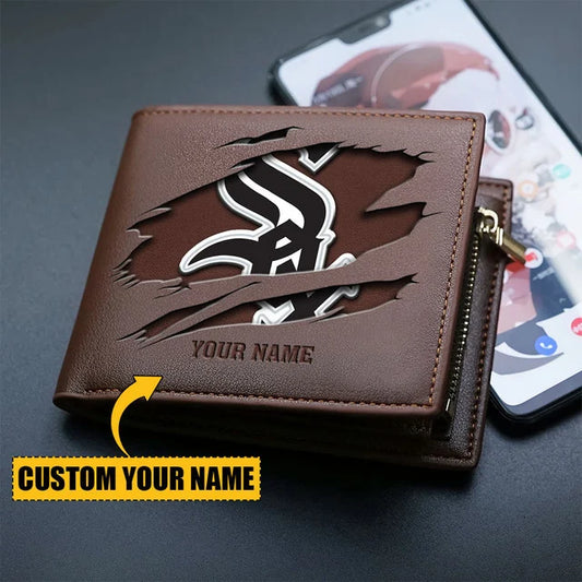 [FLASH SALE] NEW CUSTOMIZED MLB26 CWS CHICAGO WHITE SOX LEATHER WALLET