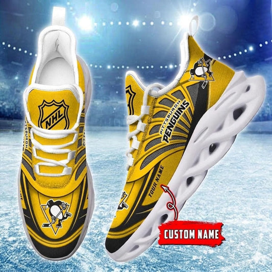 [SUPER SALE] NEW CUSTOMIZED NHL26 PBP PITTSBURGH PENGUINS CLUNKY SNEAKERS