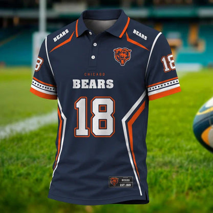 [SPECIAL OFFER] NEW CUSTOMIZED NFL26 CCB CHICAGO BEARS POLO SHIRT