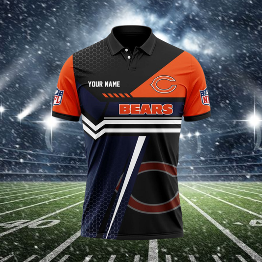 [SPECIAL OFFER] NEW CUSTOMIZED NFL26 CCB CHICAGO BEARS POLO SHIRT