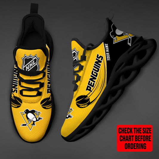 [SUPER SALE] NEW CUSTOMIZED NHL26 PBP PITTSBURGH PENGUINS CLUNKY SNEAKERS