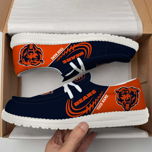 [SPECIAL OFFER] NEW CUSTOMIZED NFL26 CCB CHICAGO BEARS LOAFER SHOES
