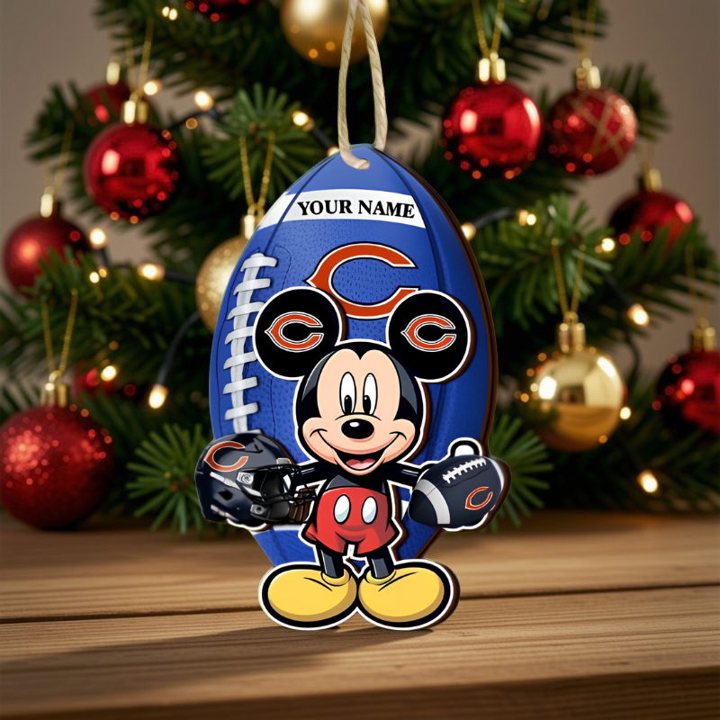 [SPECIAL OFFER] NEW CUSTOMIZED NFL26 CCB CHICAGO BEARS CHRISTMAS ACRYLIC ORNAMENT