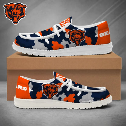 [SPECIAL OFFER] NEW CUSTOMIZED NFL26 CCB CHICAGO BEARS LOAFER SHOES