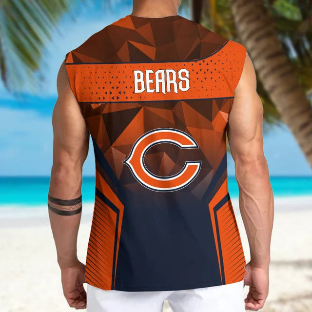 [SPECIAL OFFER] NEW CUSTOMIZED NFL26 CCB CHICAGO BEARS MEN'S GYM SHIRT