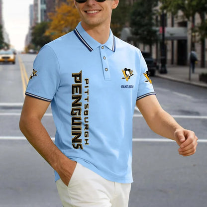 [SUPER SALE] NEW CUSTOMIZED NHL26 PBP PITTSBURGH PENGUINS POLO SHIRT