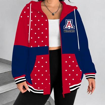 [FAN FAVORITE] NEW CUSTOMIZED NCAA FBS27 ARW ARIZONA WILDCATS ZIP HOODIE
