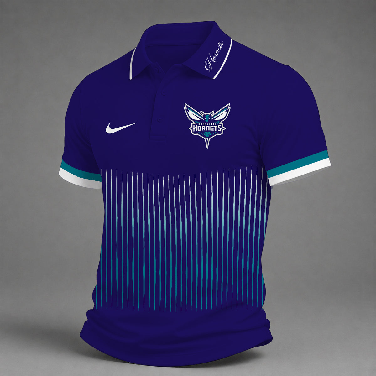 [HOT DEAL] NEW CUSTOMIZED NBA27 CHO CHARLOTTE HORNETS POLO SHIRT