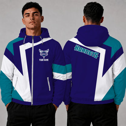 [HOT DEAL] NEW CUSTOMIZED NBA27 CHO CHARLOTTE HORNETS WINDBREAKER JACKET