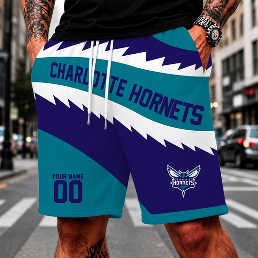 [HOT DEAL] NEW CUSTOMIZED NBA27 CHO CHARLOTTE HORNETS SHORT PANTS