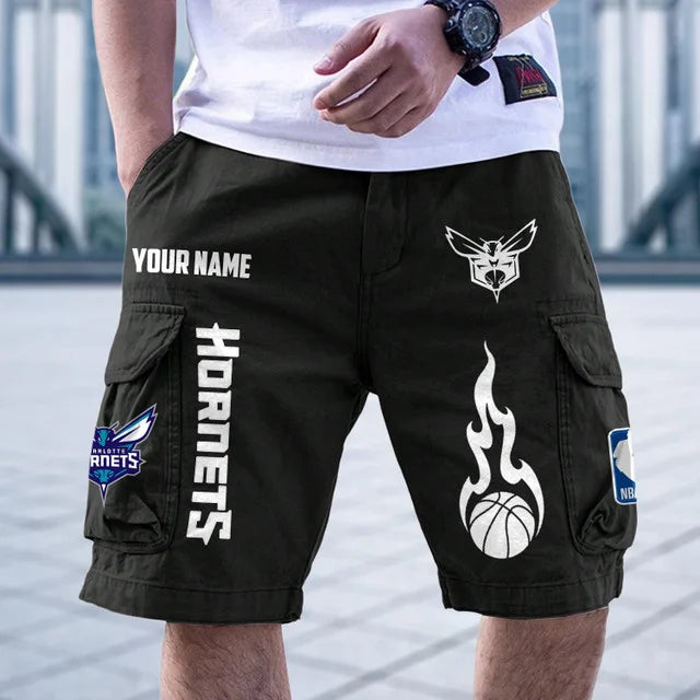 [HOT DEAL] NEW CUSTOMIZED NBA27 CHO CHARLOTTE HORNETS CARGO SHORTS