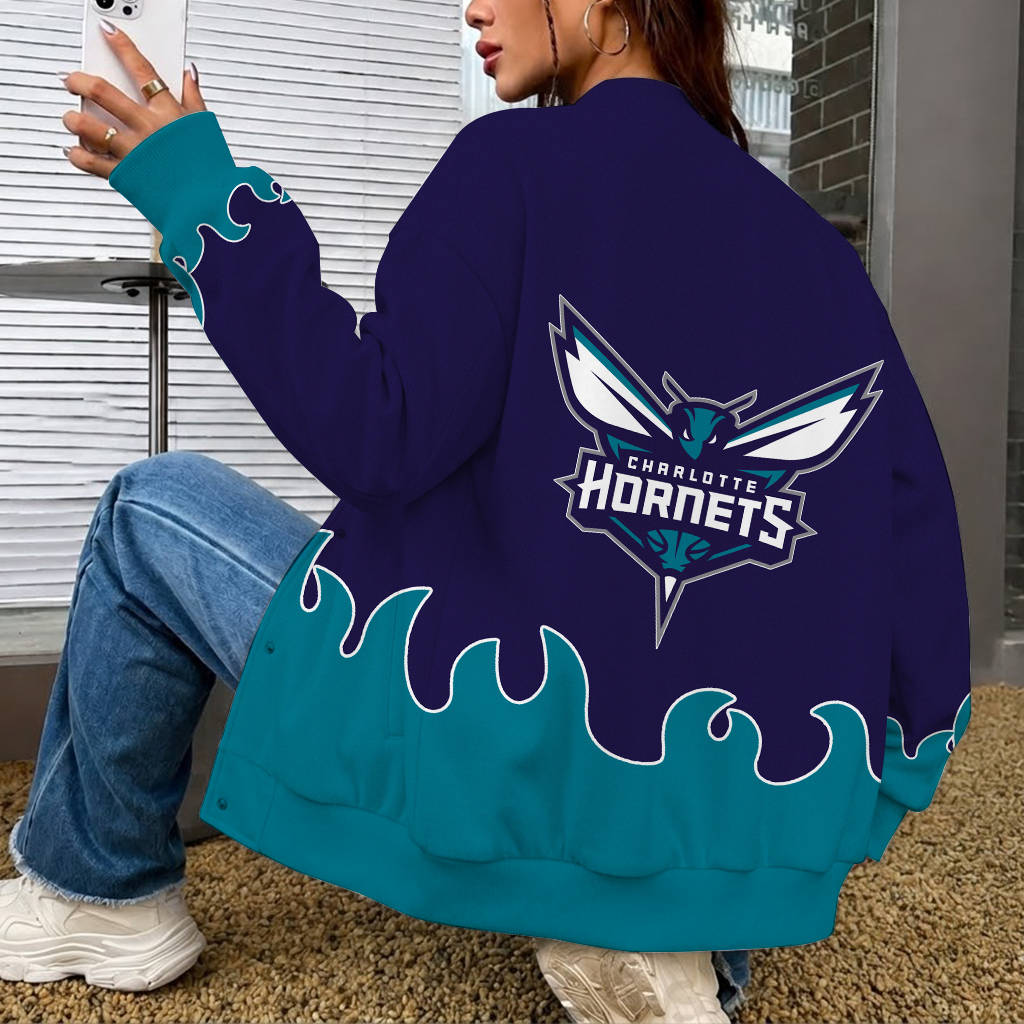 [HOT DEAL] NEW CUSTOMIZED NBA27 CHO CHARLOTTE HORNETS BASEBALL JACKET, SATIN VARSITY JACKET