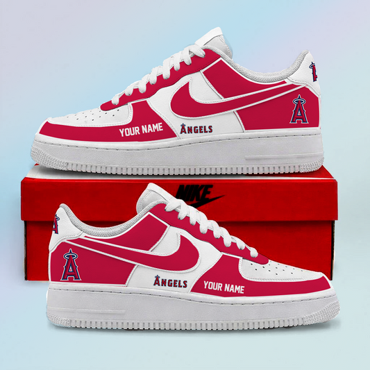 [FLASH SALE] NEW CUSTOMIZED MLB27 LAA LOS ANGELES ANGELS AF1 SHOES