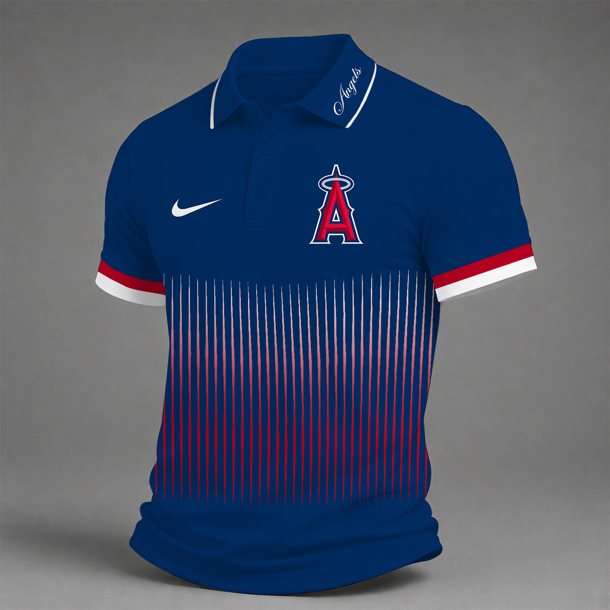 [FLASH SALE] NEW CUSTOMIZED MLB27 LAA LOS ANGELES ANGELS POLO SHIRT
