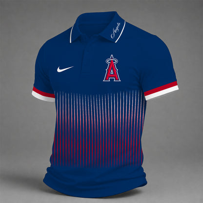 [FLASH SALE] NEW CUSTOMIZED MLB27 LAA LOS ANGELES ANGELS POLO SHIRT