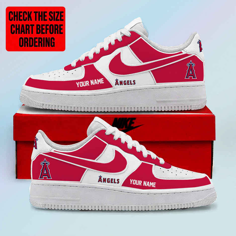 [FLASH SALE] NEW CUSTOMIZED MLB27 LAA LOS ANGELES ANGELS AF1 SHOES
