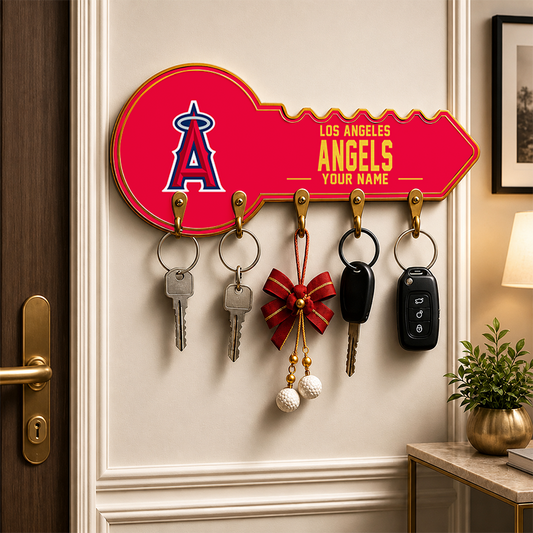 [FLASH SALE] NEW CUSTOMIZED MLB27 LAA LOS ANGELES ANGELS WALL KEY HOLDER FOR HOME