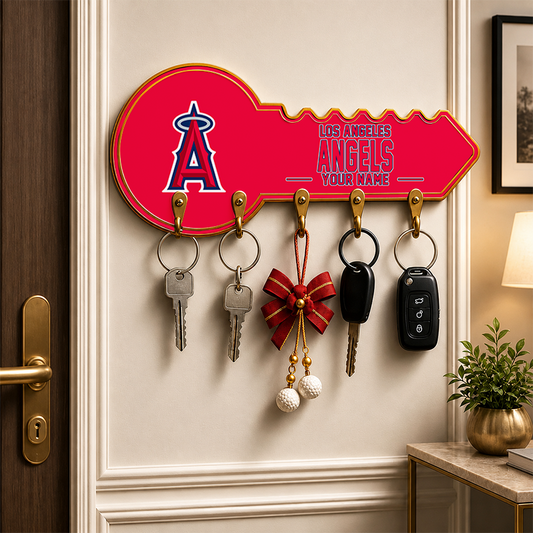 [FLASH SALE] NEW CUSTOMIZED MLB27 LAA LOS ANGELES ANGELS WALL KEY HOLDER FOR HOME