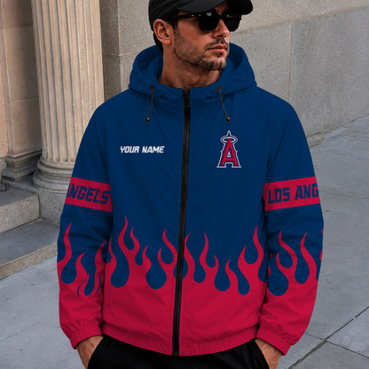 [FLASH SALE] NEW CUSTOMIZED MLB27 LAA LOS ANGELES ANGELS WINDBREAKER JACKET