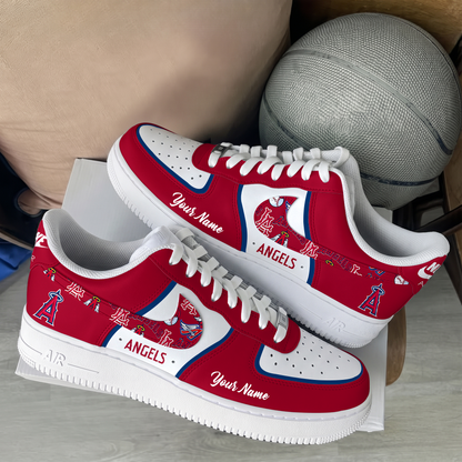 [FLASH SALE] NEW CUSTOMIZED MLB27 LAA LOS ANGELES ANGELS AF1 SHOES