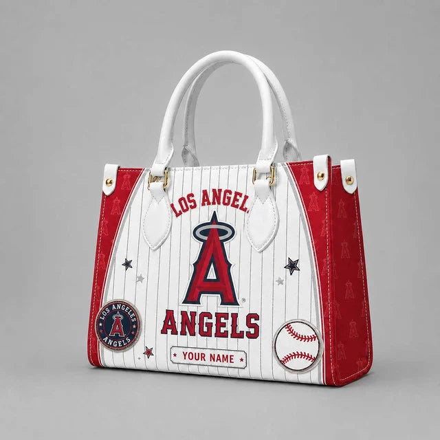 [FLASH SALE] NEW CUSTOMIZED MLB27 LAA LOS ANGELES ANGELS LEATHER HANDBAG