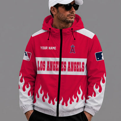 [FLASH SALE] NEW CUSTOMIZED MLB27 LAA LOS ANGELES ANGELS WINDBREAKER JACKET