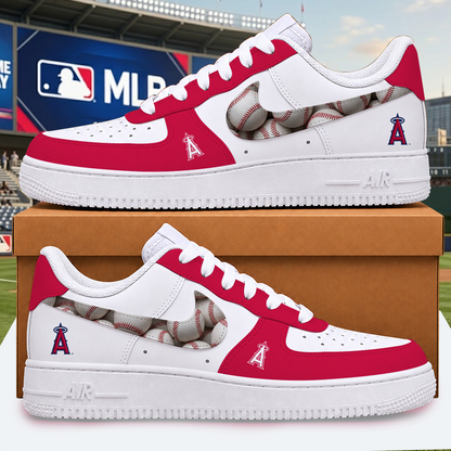 [FLASH SALE] NEW CUSTOMIZED MLB27 LAA LOS ANGELES ANGELS AF1 SHOES