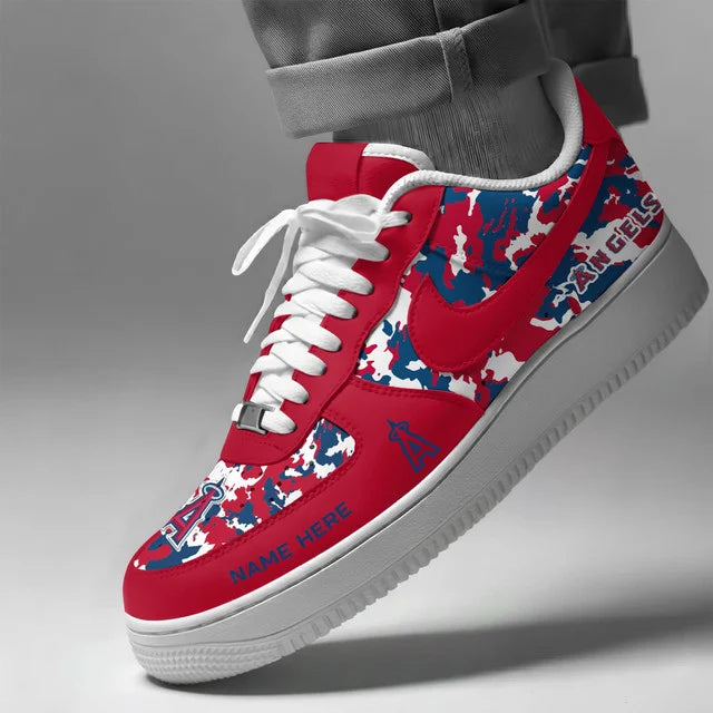 [FLASH SALE] NEW CUSTOMIZED MLB27 LAA LOS ANGELES ANGELS AF1 SHOES
