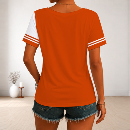 [SUPER SALE] NEW CUSTOMIZED NHL27 BFS PHILADELPHIA FLYERS V-NECK FEMALE SHIRT