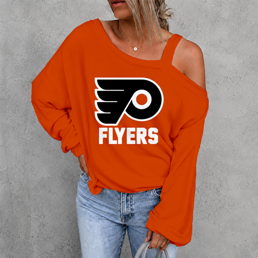 [SUPER SALE] NEW CUSTOMIZED NHL27 BFS PHILADELPHIA FLYERS DROP SHOULDER SWEATSHIRT