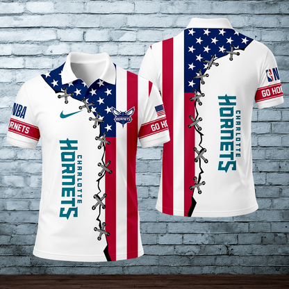 [HOT DEAL] NEW CUSTOMIZED NBA27 CHO CHARLOTTE HORNETS POLO SHIRT