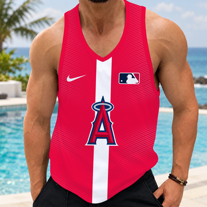 [FLASH SALE] NEW CUSTOMIZED MLB27 LAA LOS ANGELES ANGELS UNISEX TANK TOP