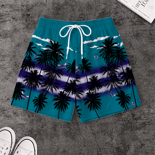 [HOT DEAL] NEW CUSTOMIZED NBA27 CHO CHARLOTTE HORNETS SHORT PANTS