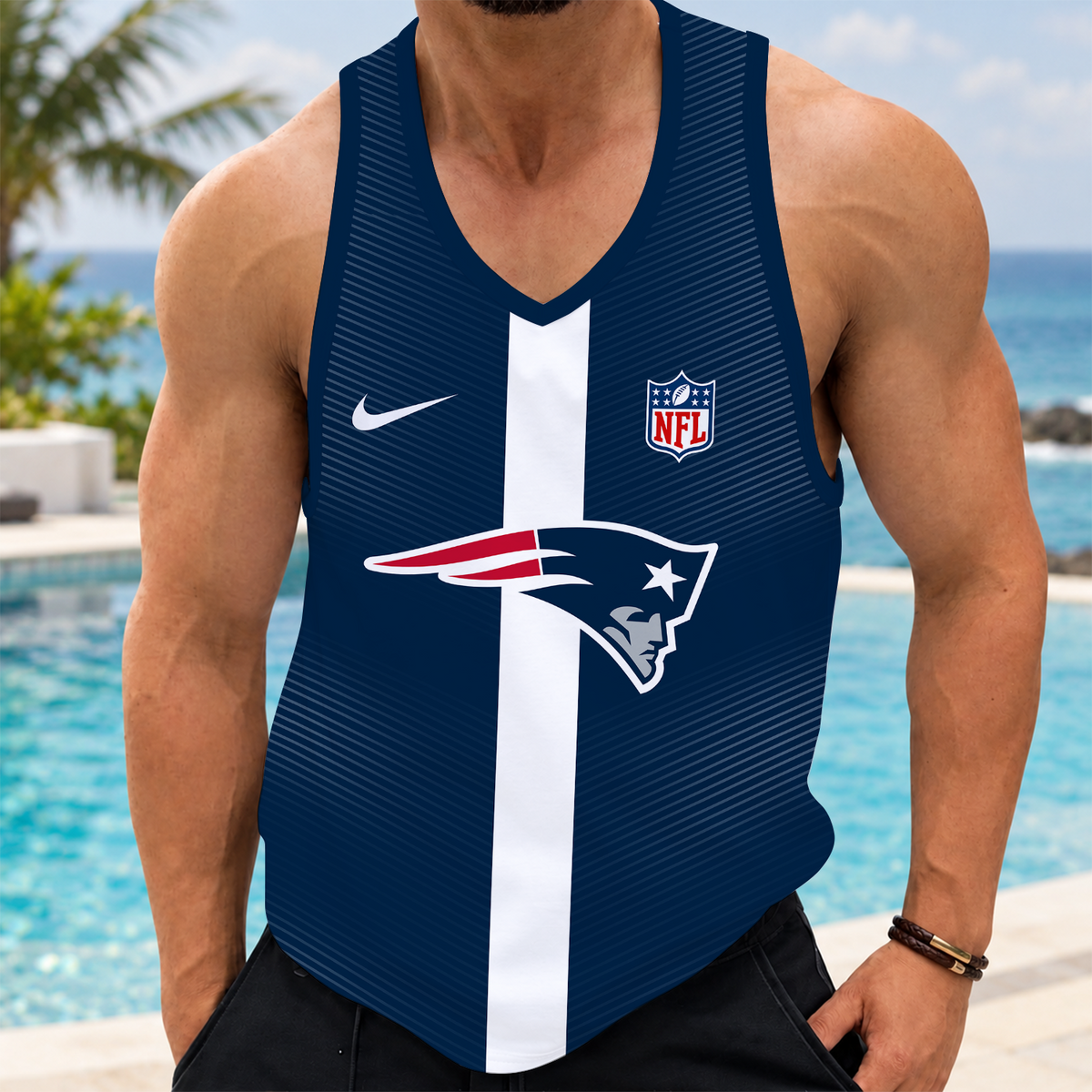 [SPECIAL OFFER] NEW CUSTOMIZED NFL27 NEP NEW ENGLAND PATRIOTS UNISEX TANK TOP