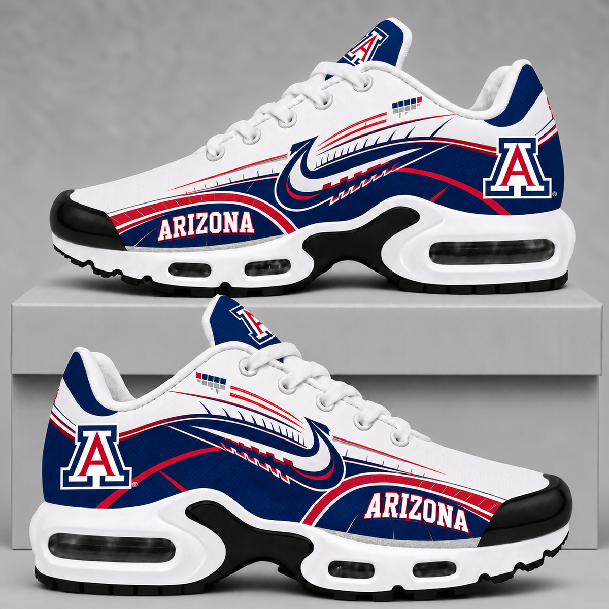 [FAN FAVORITE] NEW CUSTOMIZED NCAA FBS27 ARW ARIZONA WILDCATS AIR MAX PLUS SNEAKERS