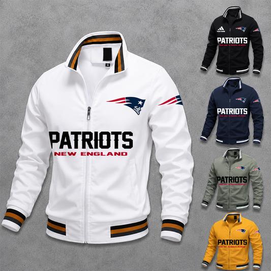 [SPECIAL OFFER] NEW CUSTOMIZED NFL27 NEP NEW ENGLAND PATRIOTS MULTICOLOR MEN'S CASUAL JACKET
